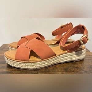 Ana Women’s Marilou Terracotta Strap Sandals NWT Various Sizes